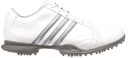 adidas Women's Signature Natalie Golf Shoe - White/ Metallic Silver<br />
