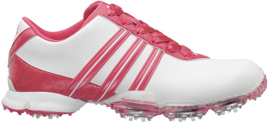 adidas Womens Signature Paula Golf Shoes - White/Pink