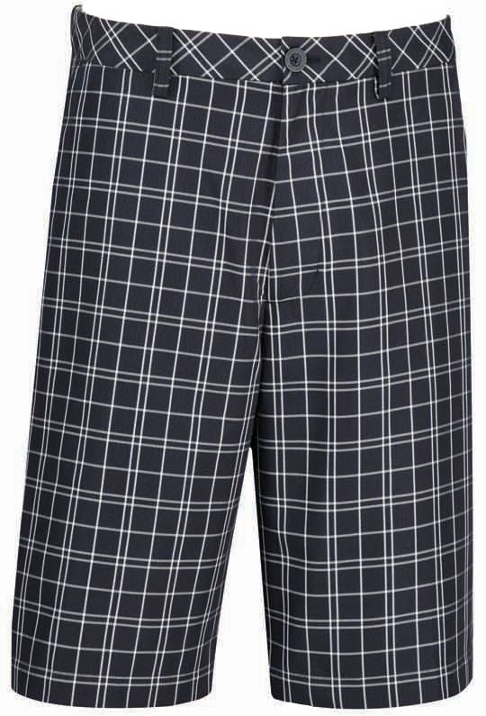 Ashworth Men's Flat Front Plaid Short
