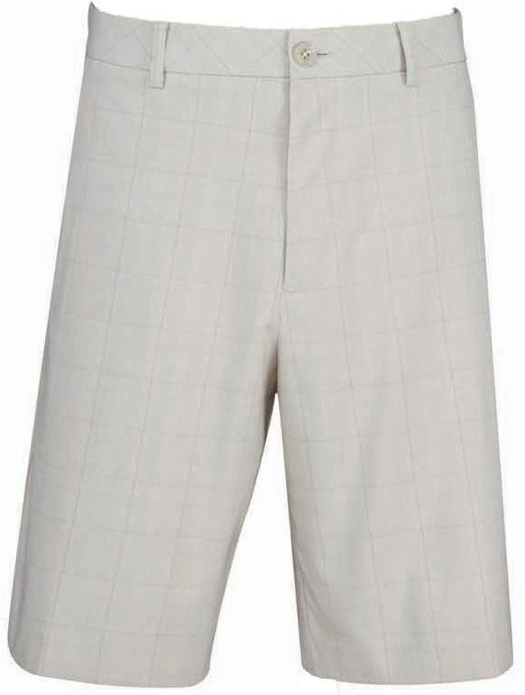 Ashworth Men's Light Khaki Plaid Short