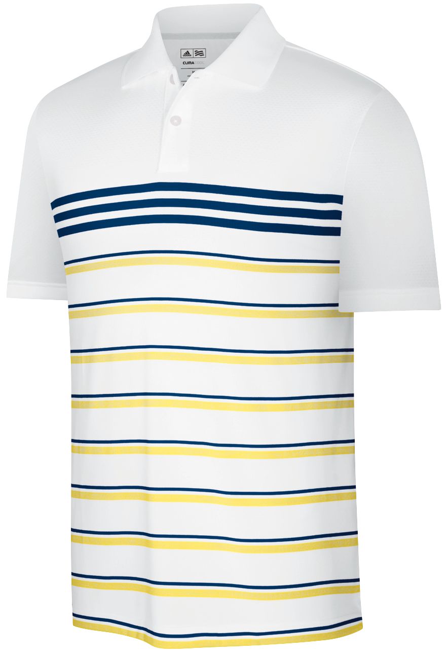 adidas Men's Climacool Engineered Stripe Short Sleeve Polo