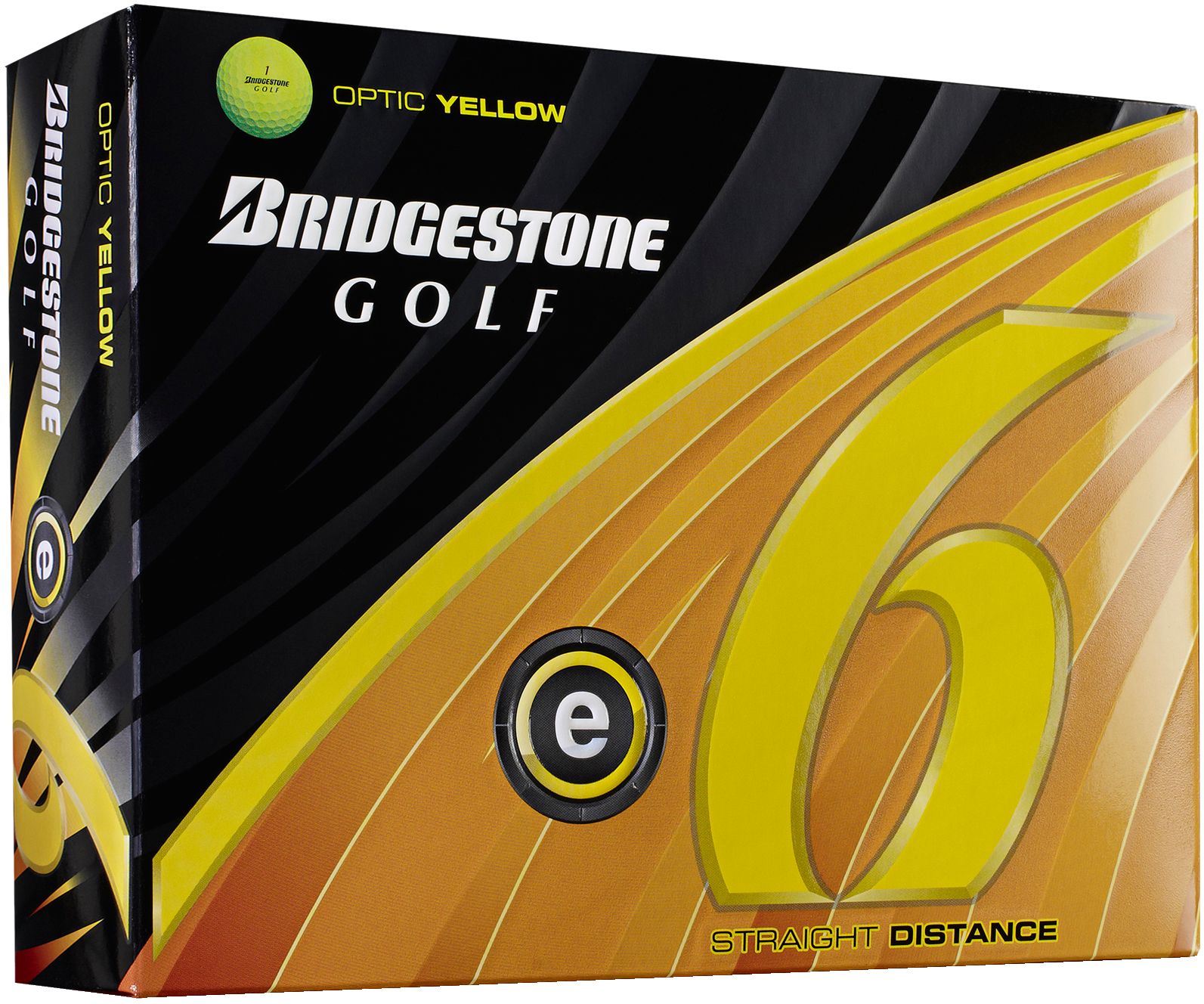 Bridgestone E6 Straight Flight Yellow Golf Balls 2011 -12 pack