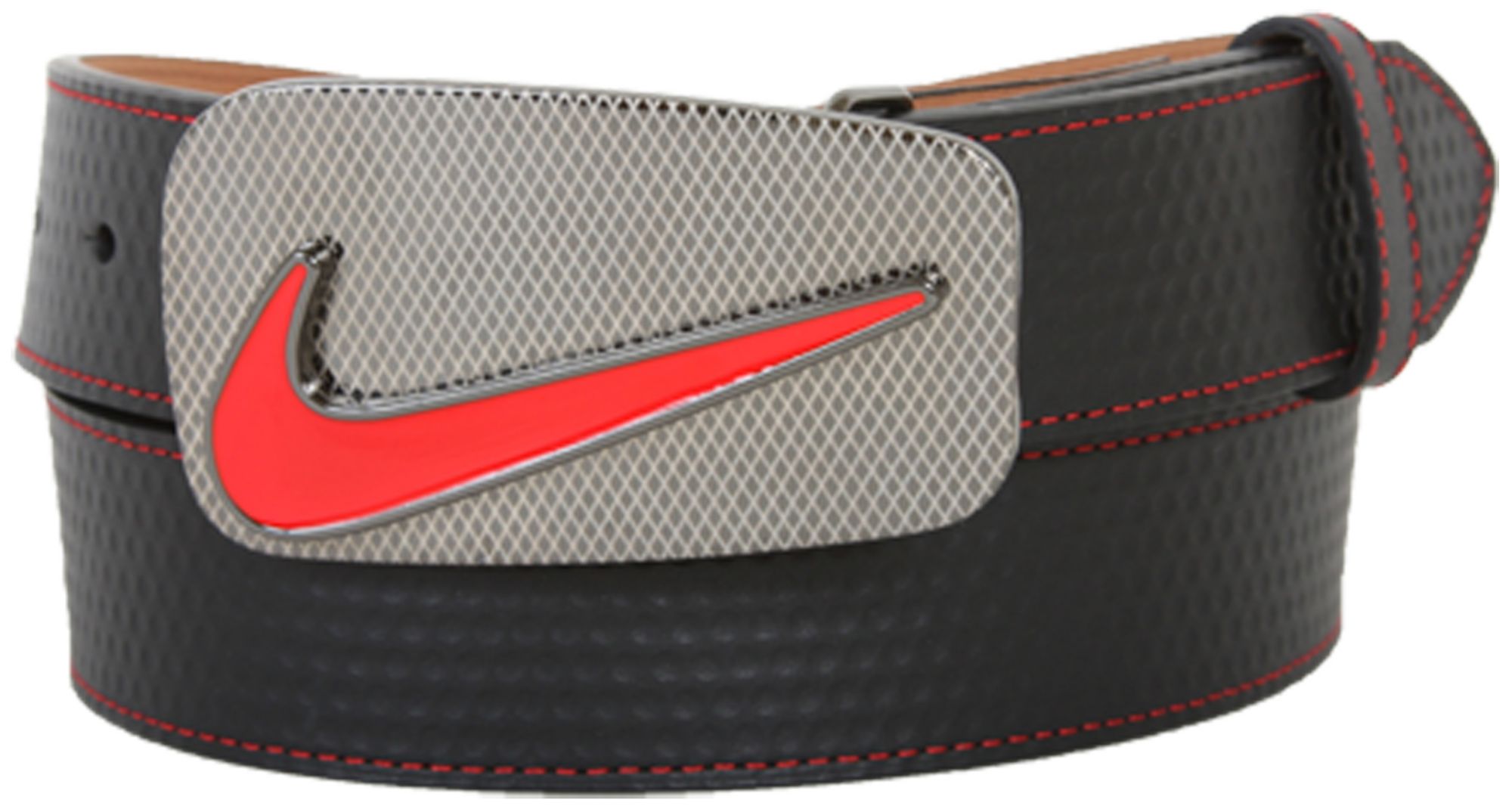 Nike Men's Edge Stitch Belt with Laser Buckle
