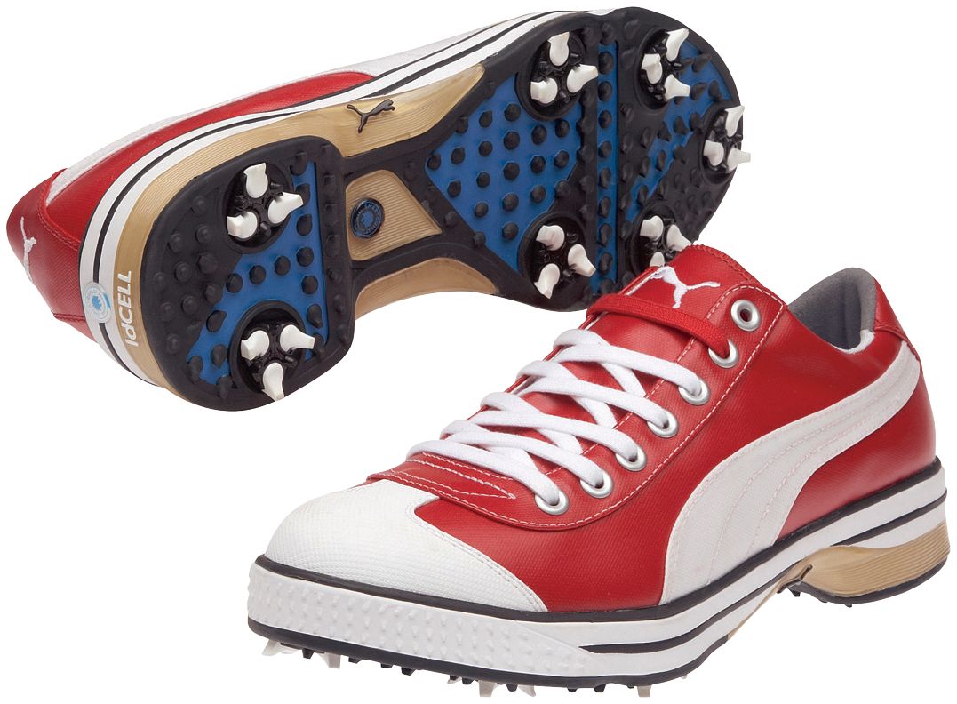 PUMA Men's Club 917 Golf Shoes - Red/White/Black (Disc Style 185227-03)