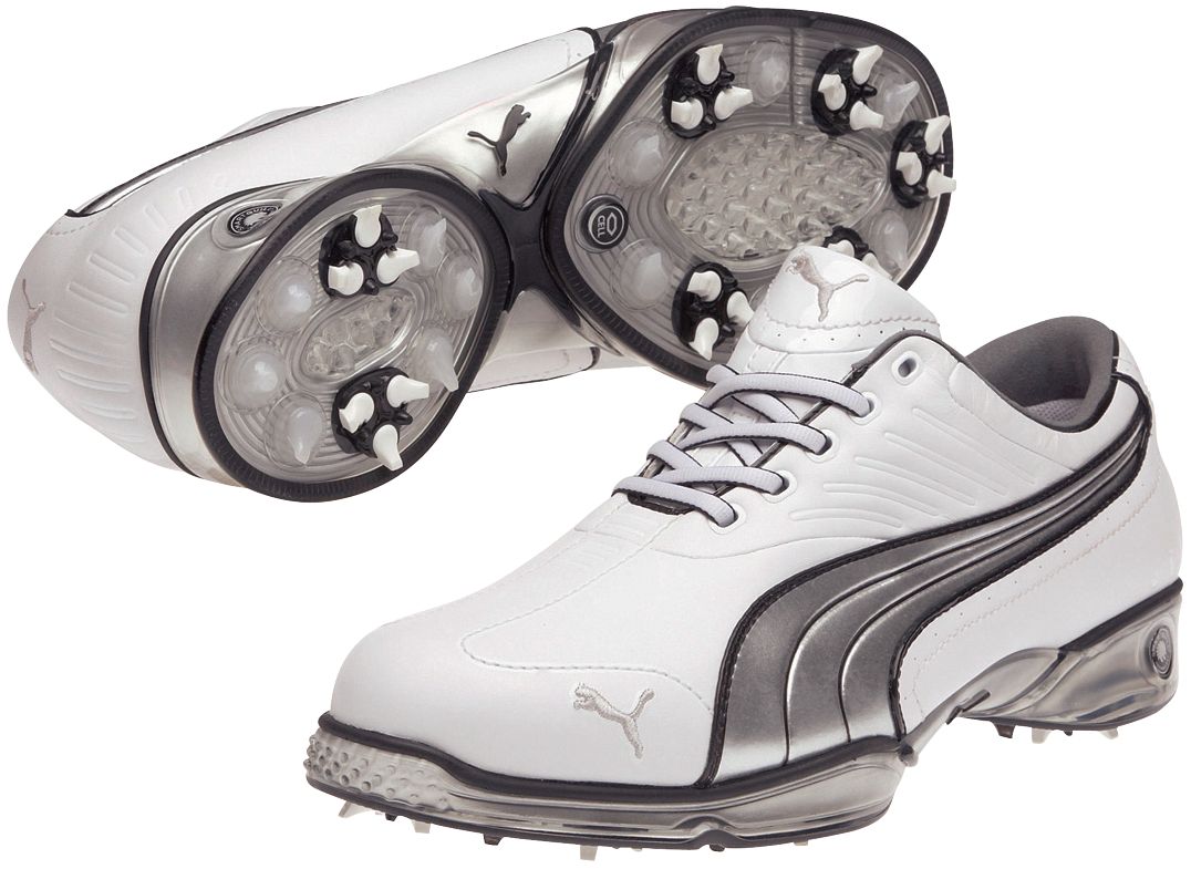 PUMA Men's Cell Fusion Golf Shoes - Silver/White