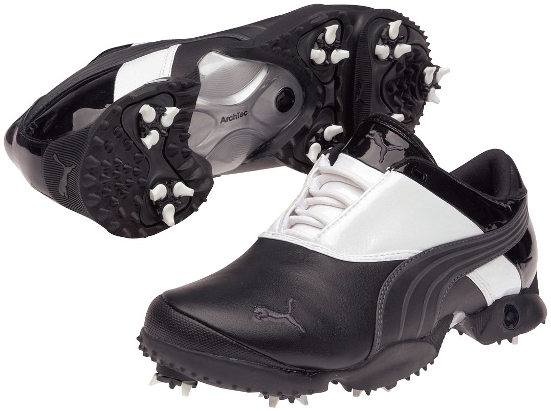 PUMA Men's Jigg Golf Shoes - Black/White (Disc Style 185320-04)