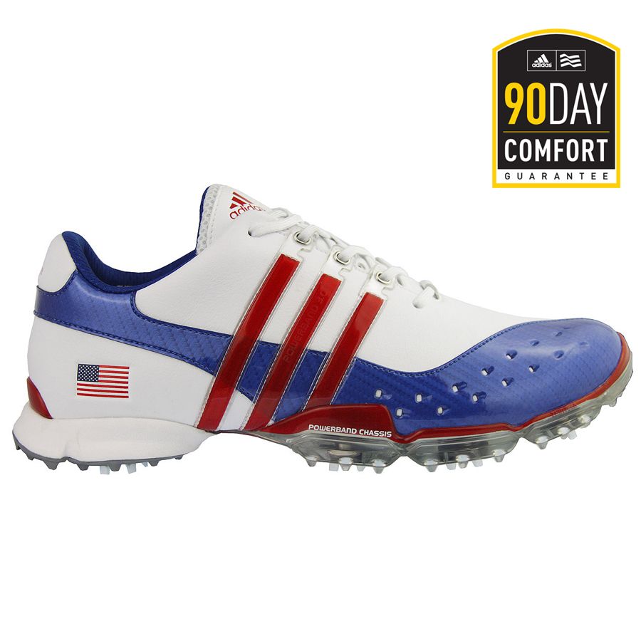adidas Men's Powerband U.S.A. Golf Shoes - Red/White/Blue