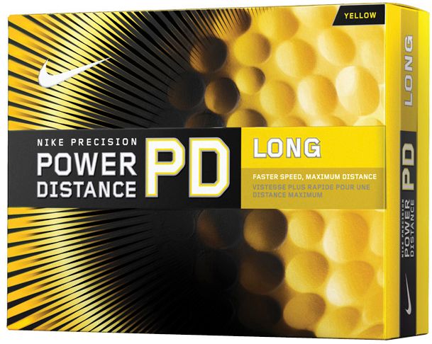 Nike Men's Power Distance Long Yellow Golf Balls 2011 - 12 pack