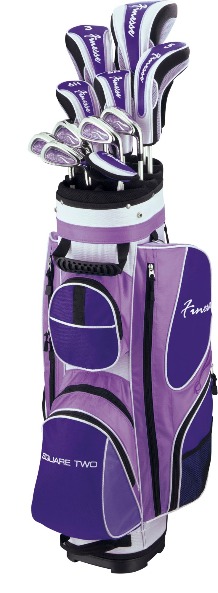 Adams Women's SQ2 Finnesse Complete Set with Cart Bag - Lavendar