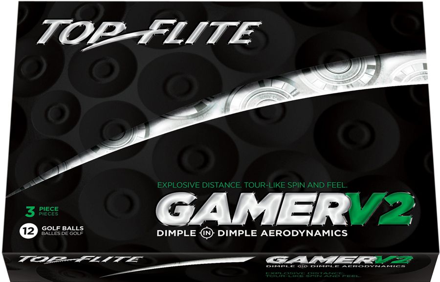 Top Flite Gamer V2 Golf Balls - 12 pack