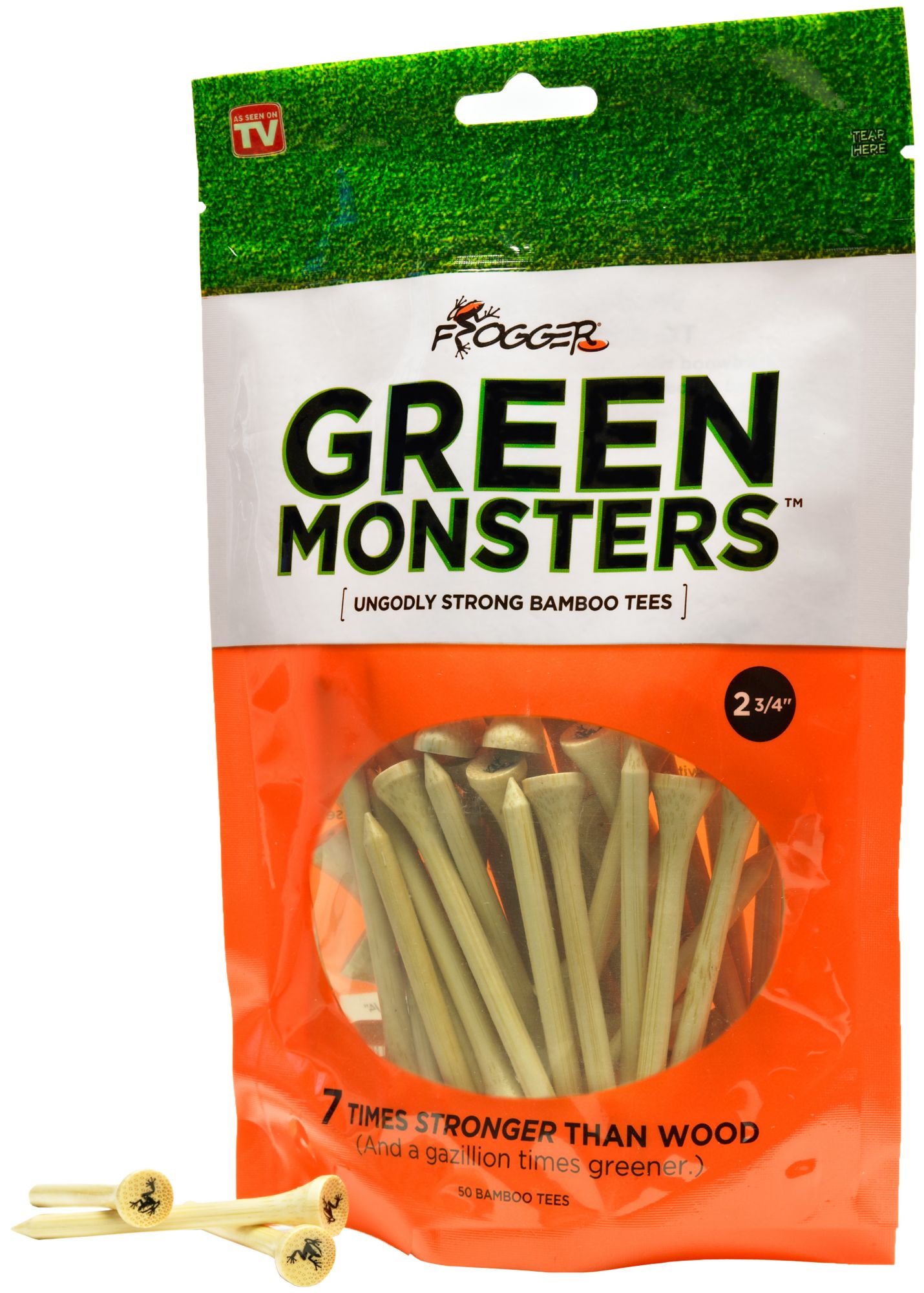 Frogger Green Monsters 2 3/4 Golf Tees - 50 pack