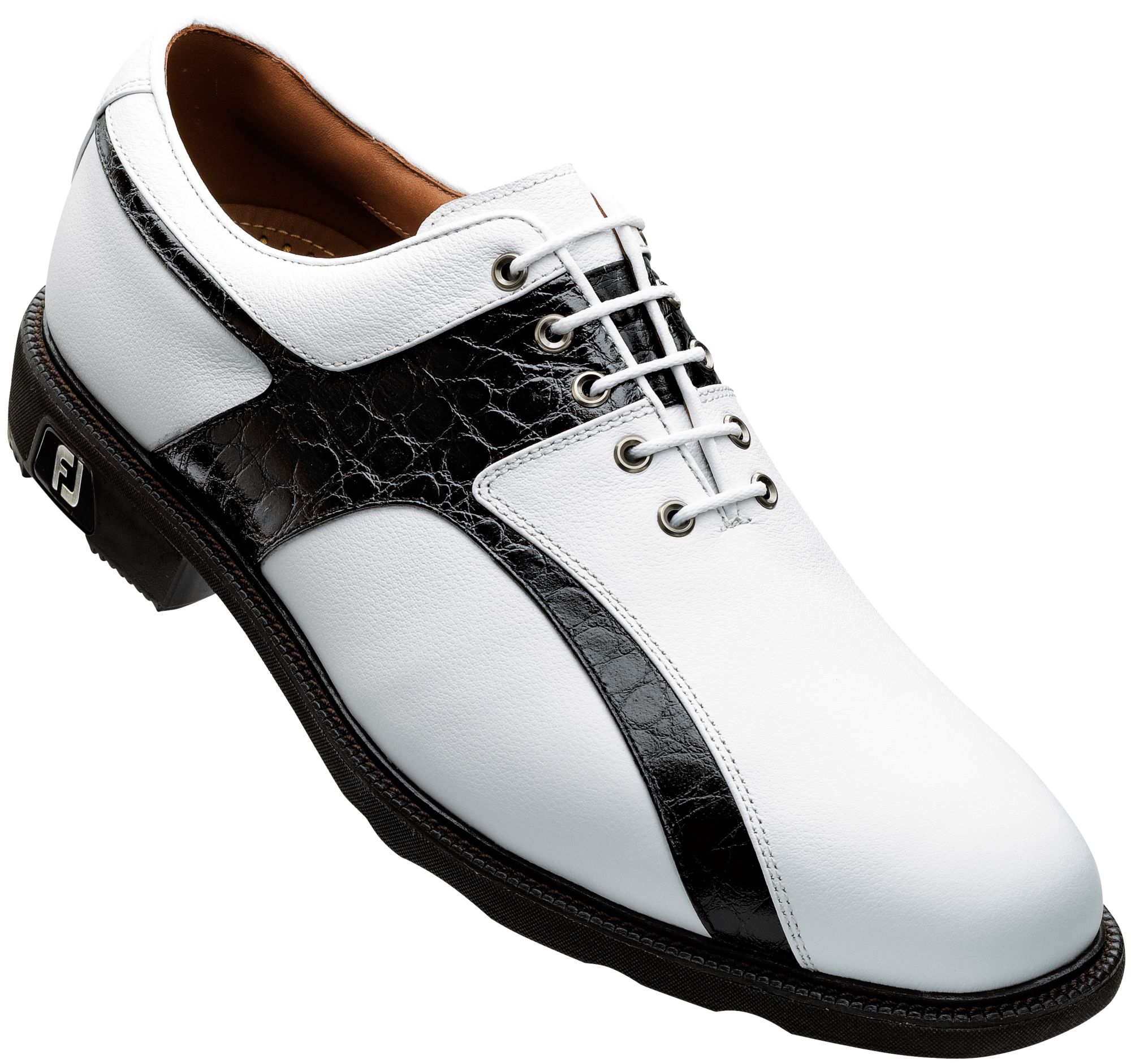 FootJoy Men's ICON Golf Shoe - White/Black Croc
