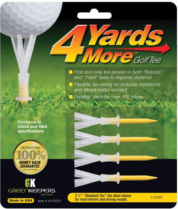 GreenKeepers 4 Yards More 2 3/4" Standard Tees - 4 pack
