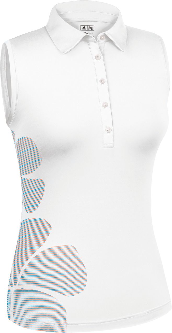 adidas Women's CLIMACOOL Ashbury Print Sleeveless Polo<br />
