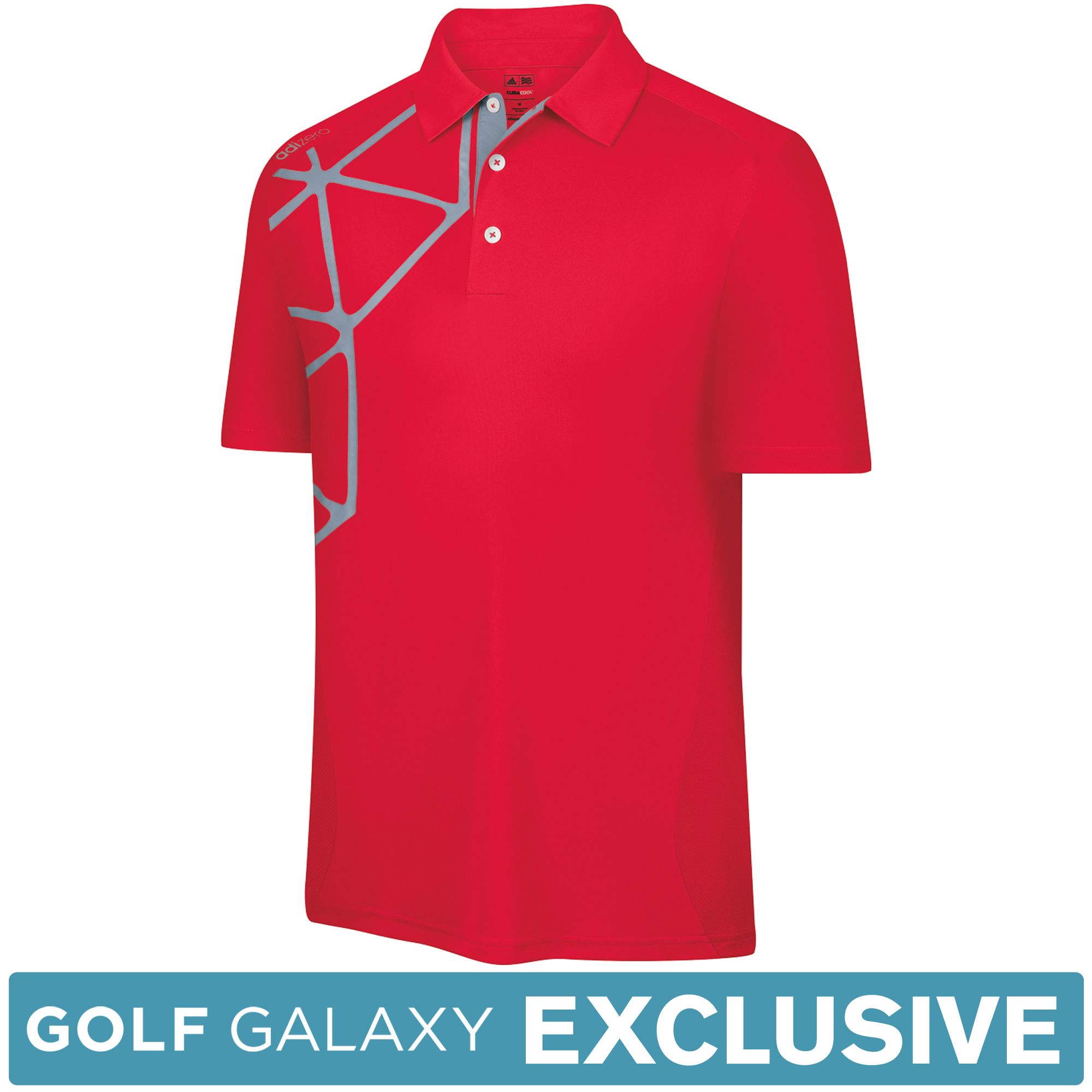 adidas Men's adizero Triangular Placed Print Short Sleeve Polo