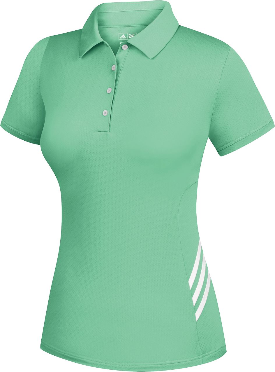 adidas Women's CLIMACOOL 3-Stripes Color Based Short Sleeve Polo<br />
