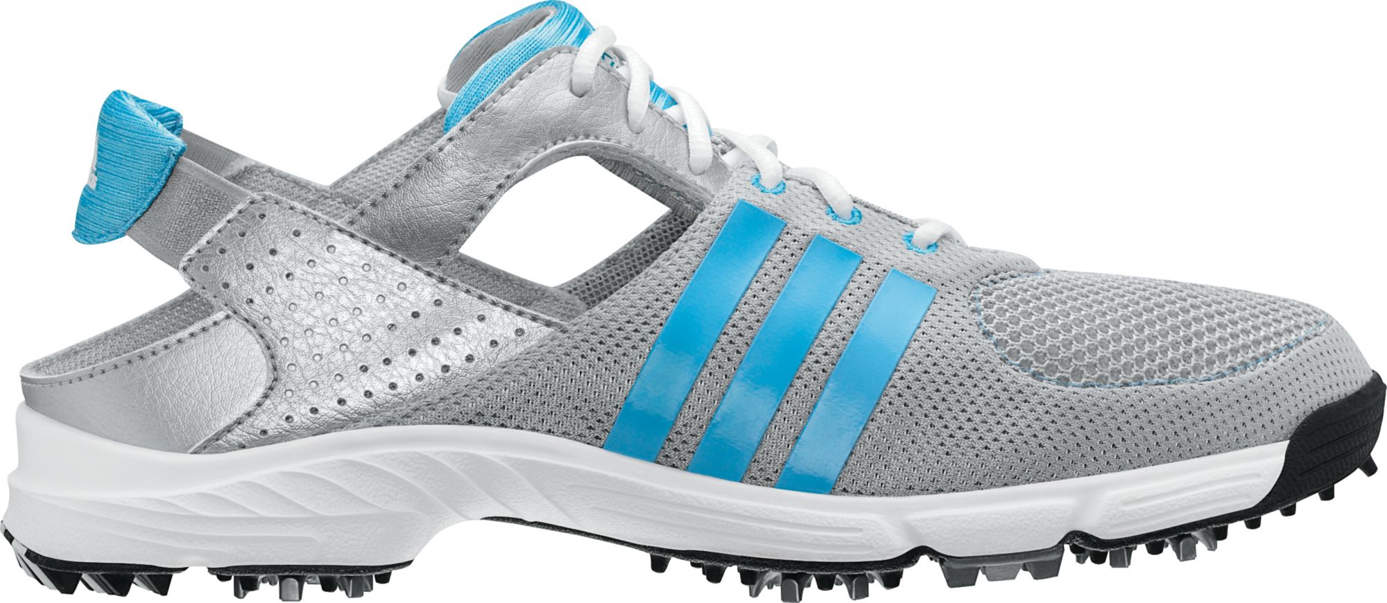 adidas Women's CLIMACOOL Slingback Golf Shoe - Metallic Silver/Cosmic Blue/White