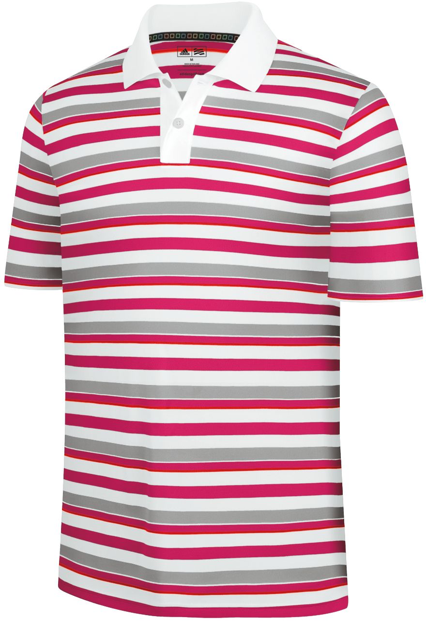 adidas Men's Rugby Stripe Short Sleeve Polo
