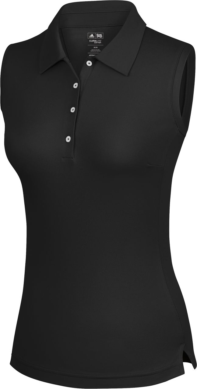 adidas Women's CLIMALITE Jersey Solid Sleeveless Polo