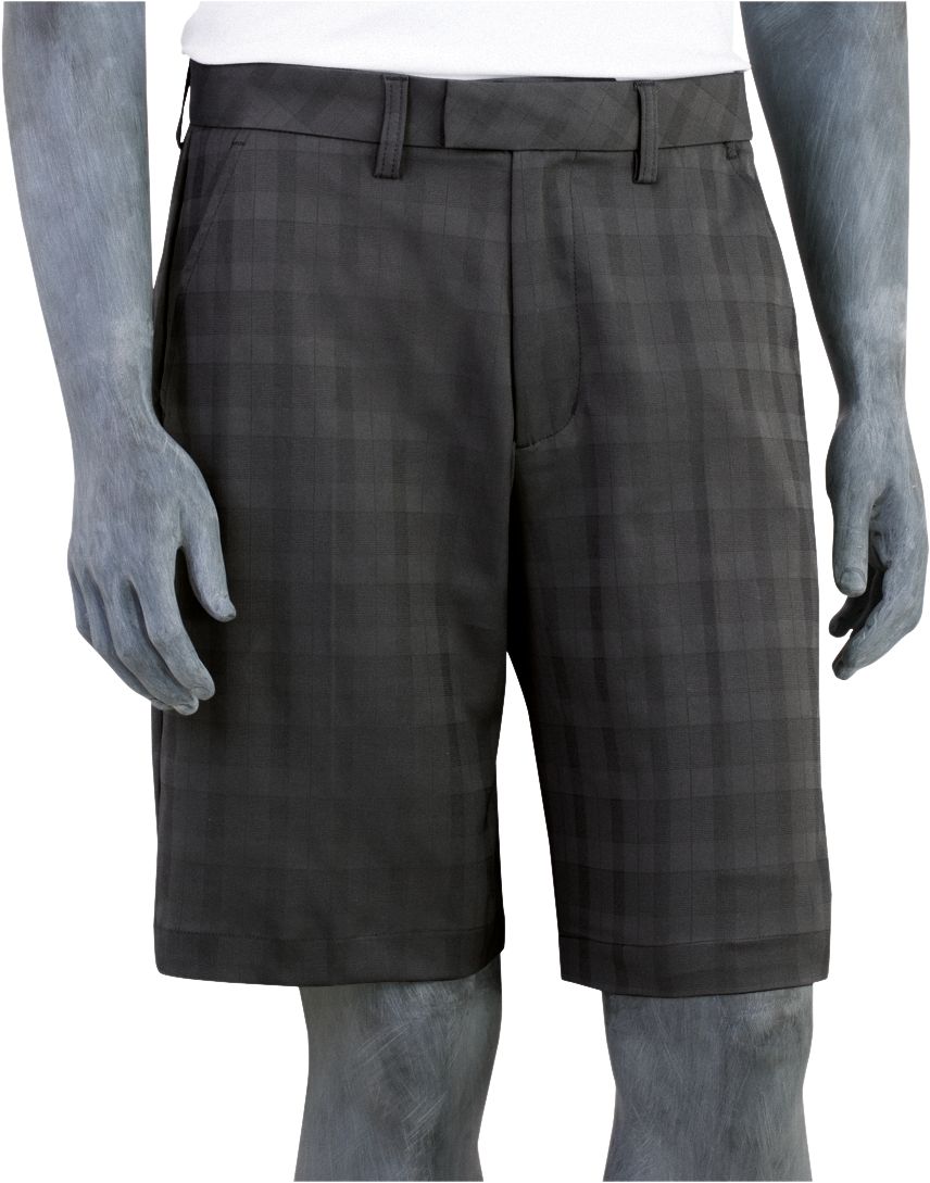 Ashworth Men's Plaid Texture Microfiber Short