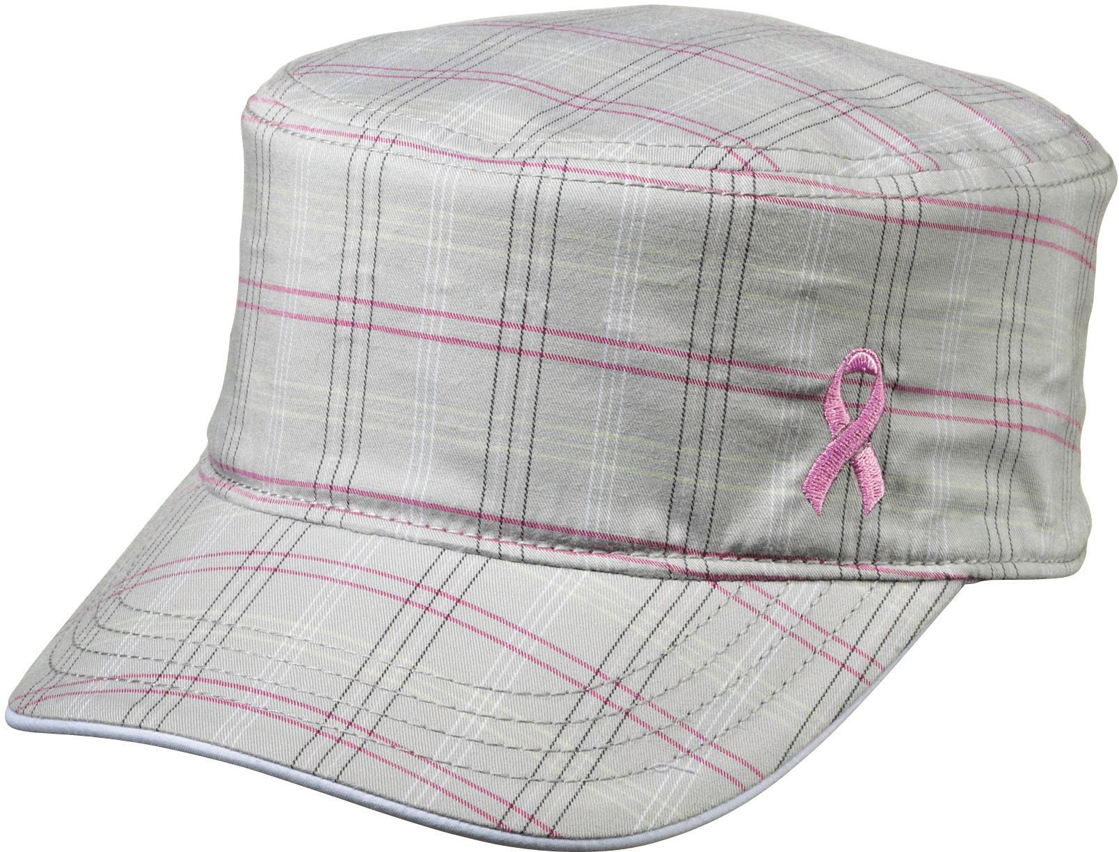 Lady Hagen Women's Pink Ribbon Plaid Rain Hat
