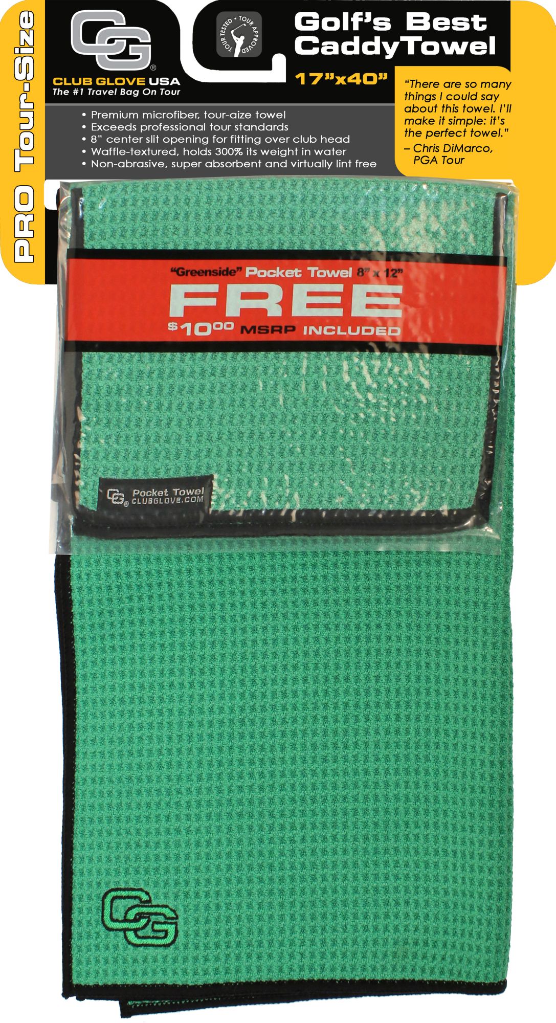 Club Glove USA Microfiber Caddy Towel - Green