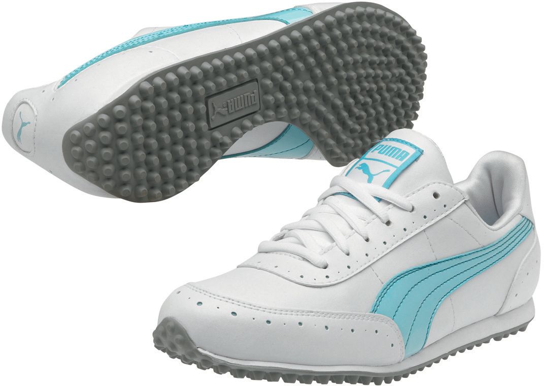 Golf Shoe Women on Puma Women S Golf Cat Ii Shoe   White Blue Radiance Turkish Tile