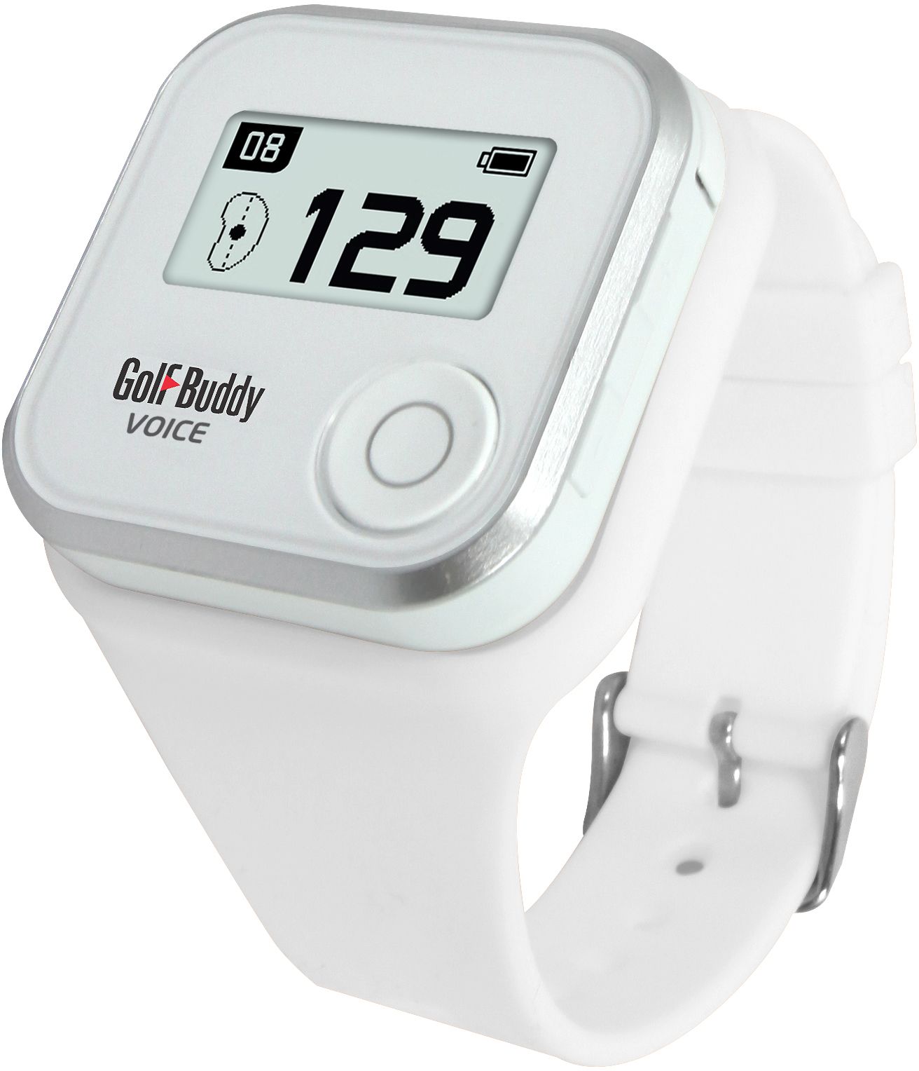 Golf Buddy Voice GPS Wrist Band - White