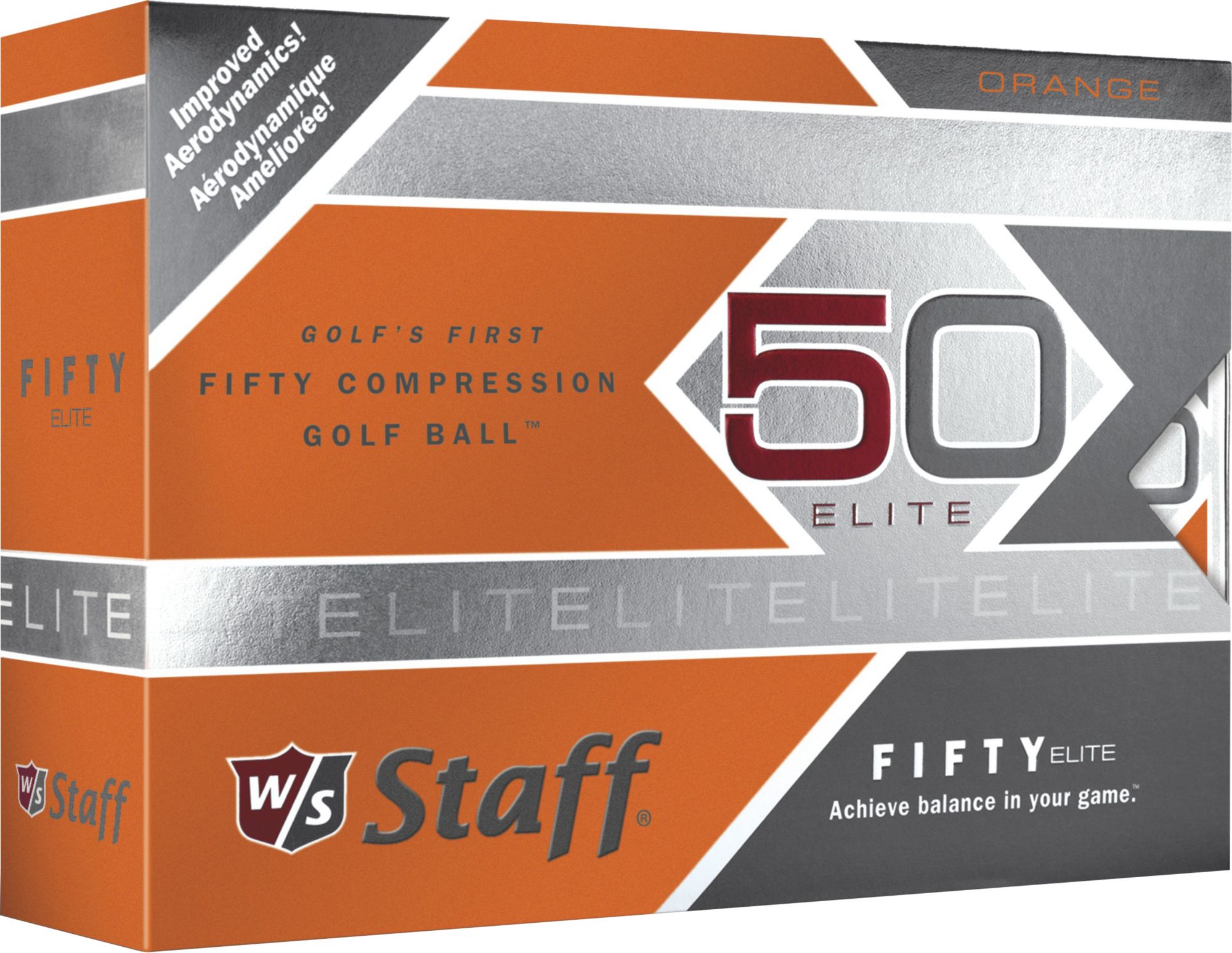 Wilson Staff Fifty Elite Orange Golf Balls - 12 pack