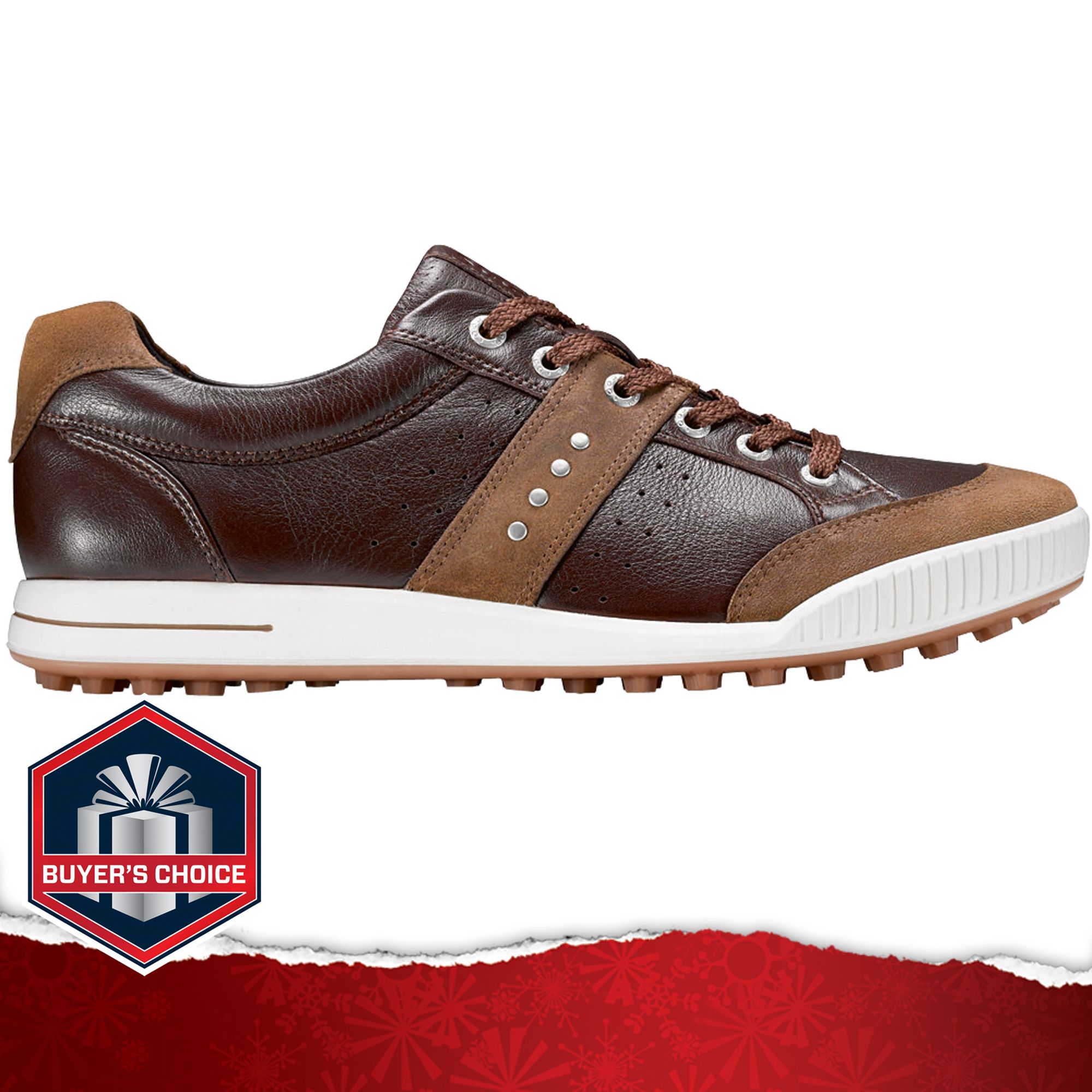 ECCO Men's Street Premiere Golf Shoes - Bison/Brown