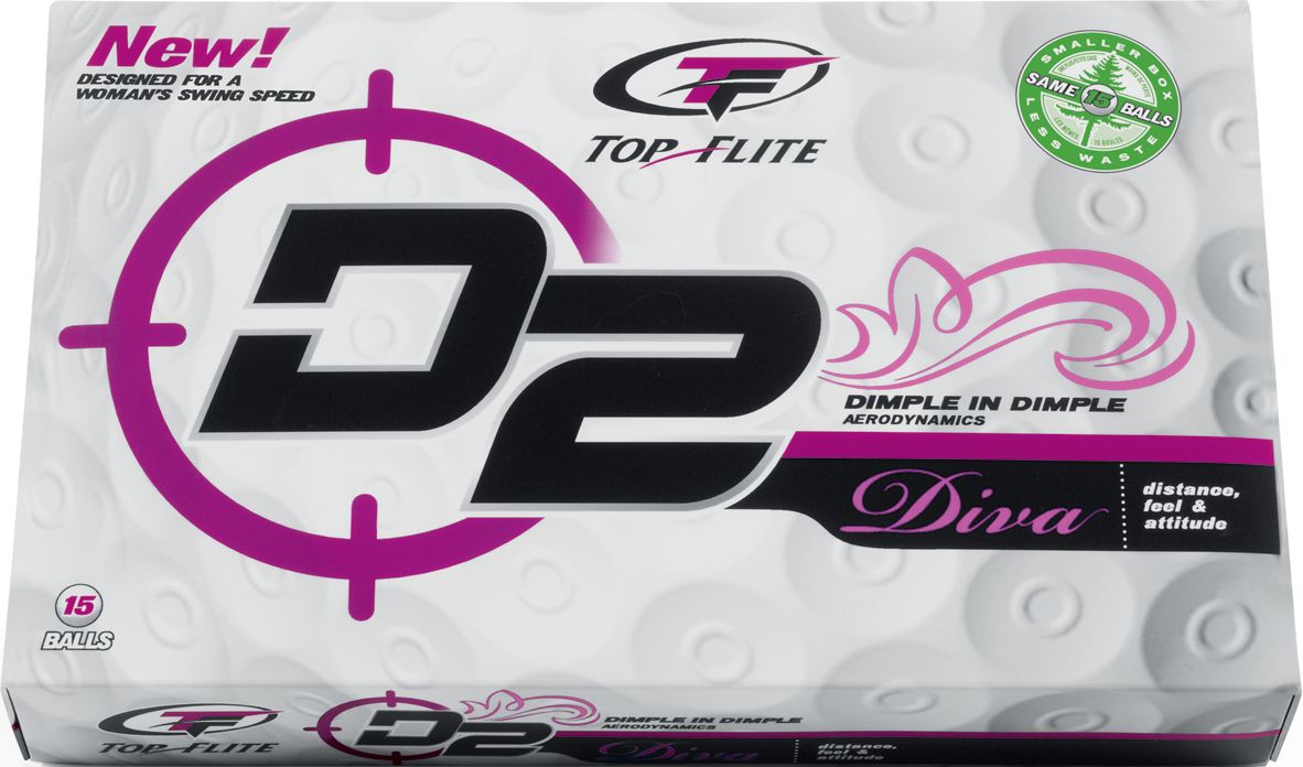 Top Flite D2 Diva Golf Balls 2009 - 15 pack