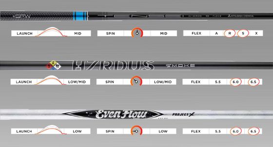 Titleist TS3 Driver C Shaft Options