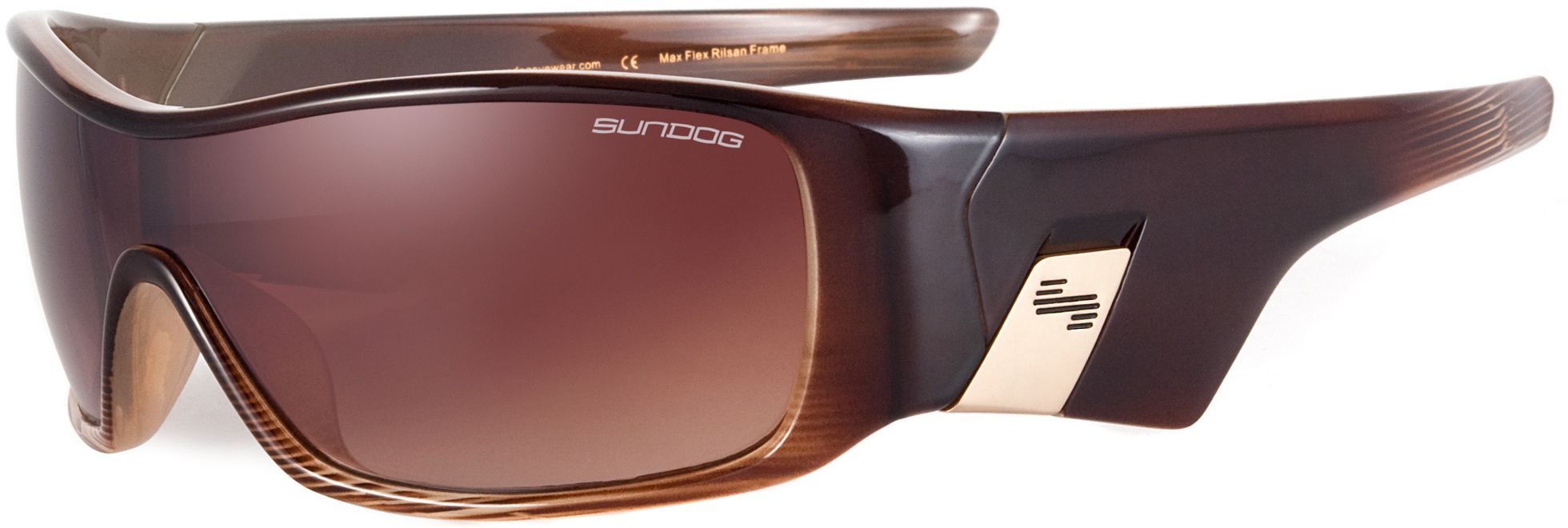Sundog Chop Sunglasses - Brown Wood Demi Frame/Gradient Brown Lens