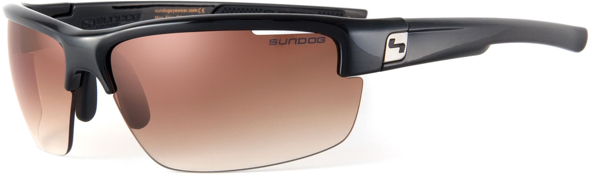 Sundog Draw Sunglasses - Black Frame/Gradient Brown Lens