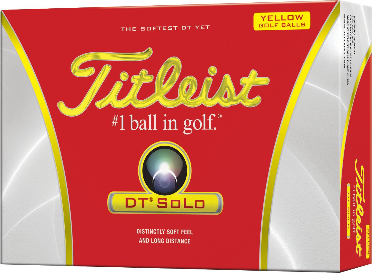 Titleist DT SoLo Yellow Golf Balls - 12 pack