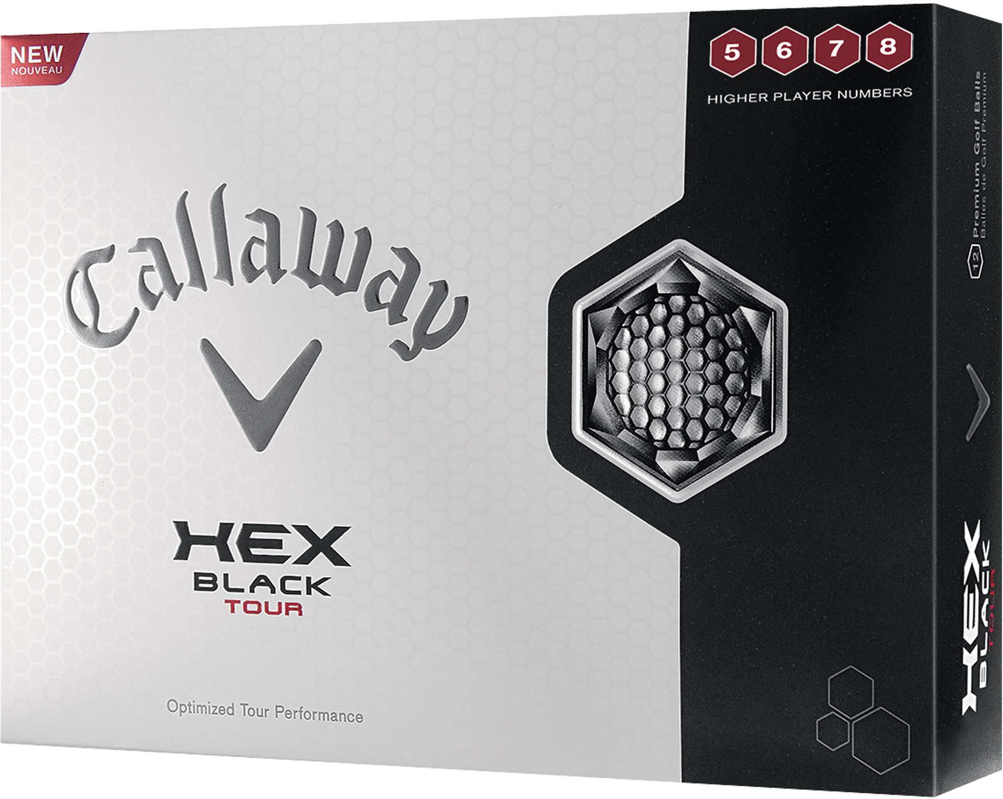 Callaway HEX Black Tour High Numbers Golf Balls - 12 pack