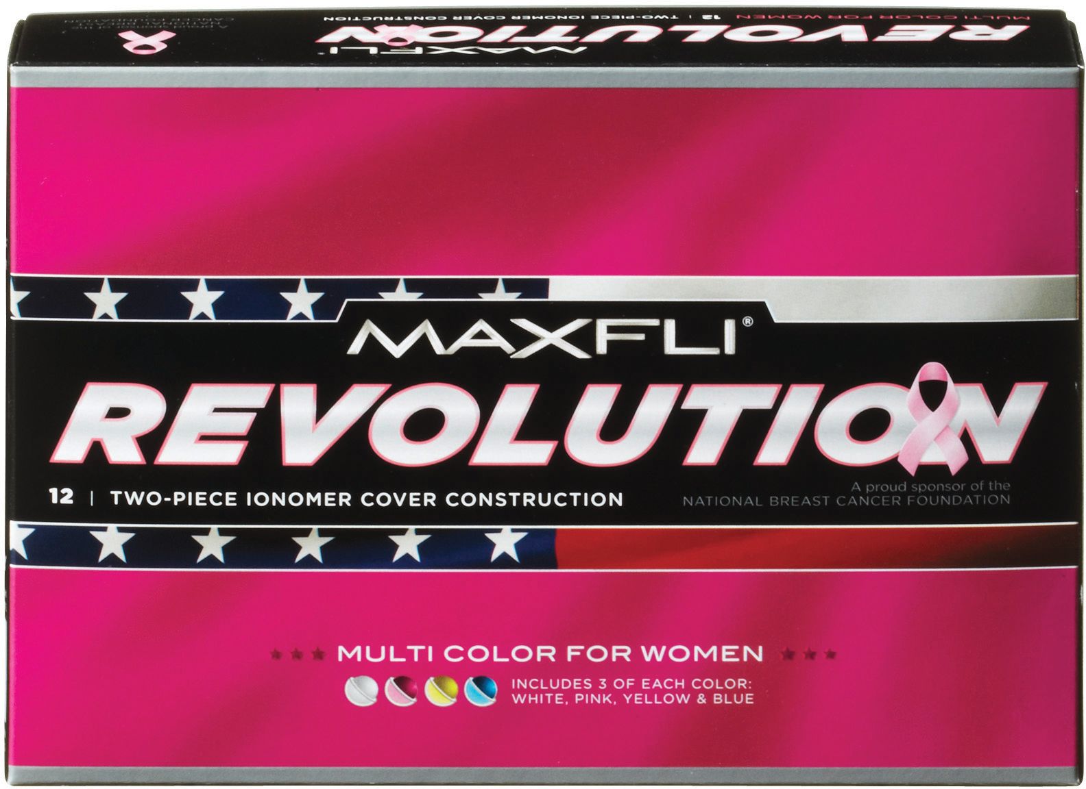 Maxfli Women’s Revolution Multicolor Golf Balls 12 Pack Golf