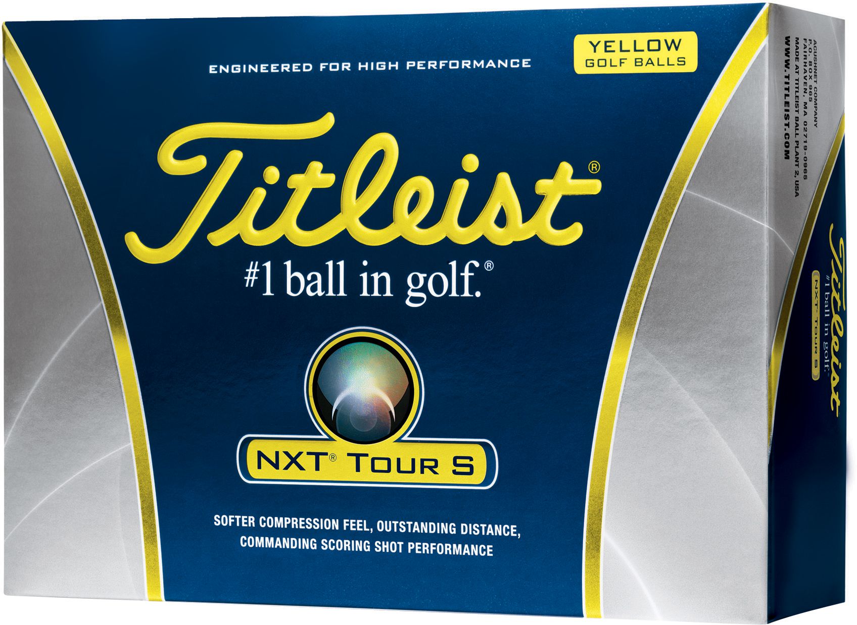 Titleist NXT Tour S Yellow Golf Balls - 12 pack