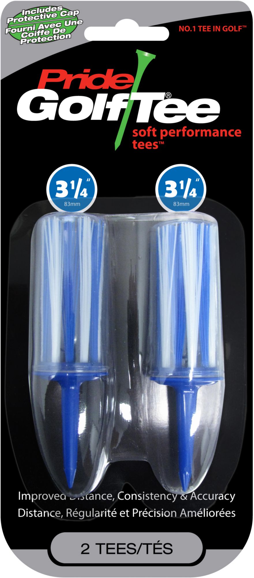 Pride Soft Performance 3 1/4" Tees - 2 pack