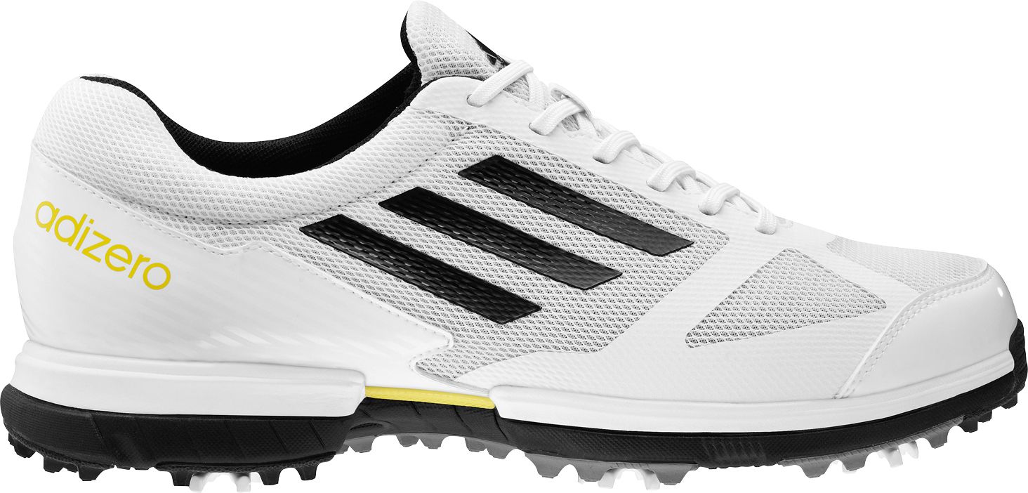 Adidas Men’s Adizero Sport Golf Shoe White/black/yellow Golf