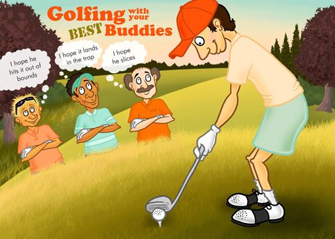 Golfing With Your Best Buddies Card