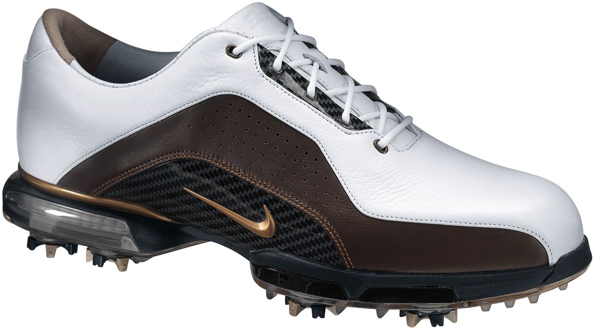 Nike Mens Air Zoom Advance Golf Shoes - White/Brown