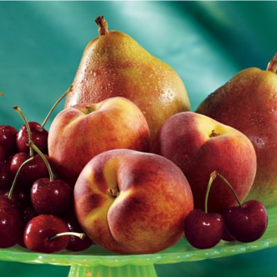 Oregold&amp;#174 Peaches, Dark Sweet Cherries &amp; Royal Riviera&amp;#174 Pears