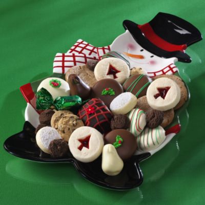 <font color=red>NEW</font> Snowman Cookie Platter with Festive Christmas Cookies
