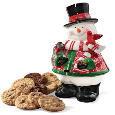 <font color=red>NEW</font> Snowman Cookie Jar with Cookies