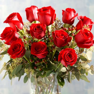 Red Roses &amp; Berries Bouquet