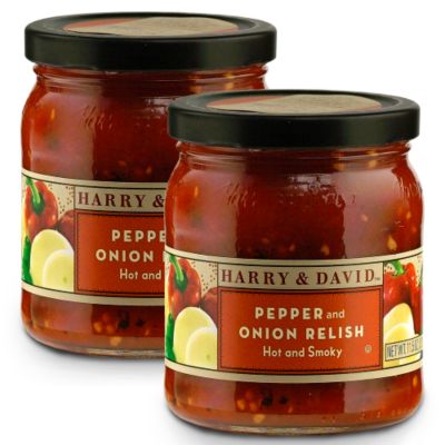 Hot and Smoky Pepper and Onion Relish / 2 Jars