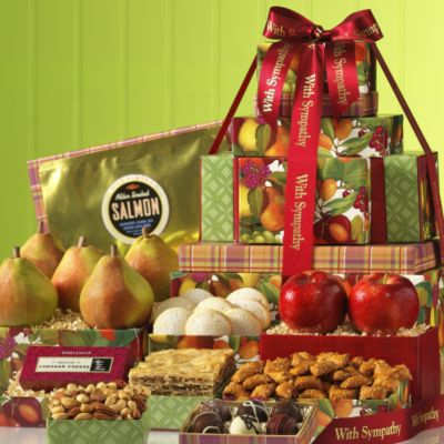 Deluxe Sympathy Gift Tower with FREE Upgrade to Express Delivery