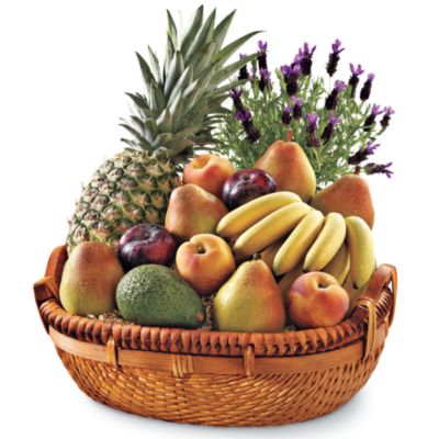 Deluxe Summer Fruit and Flower Basket