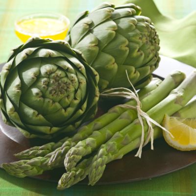 Fresh Artichokes and Asparagus